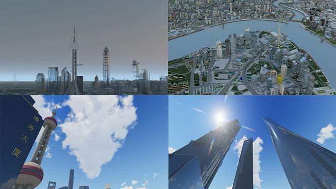 城市发展 商务地产 建筑生长动画