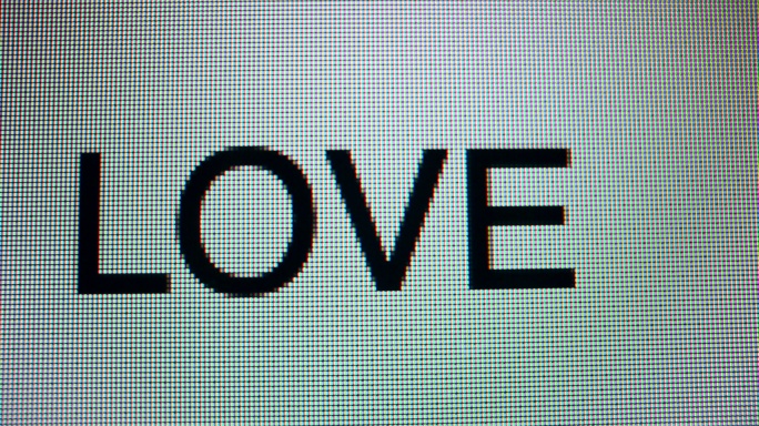 键入“我爱你”这个词