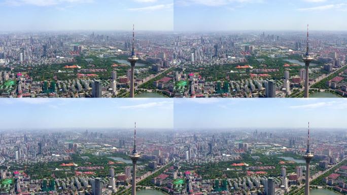 天津 天津天塔航拍 俯瞰天津 城市CBD