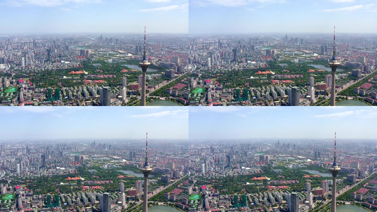天津 天津天塔航拍 俯瞰天津 城市CBD