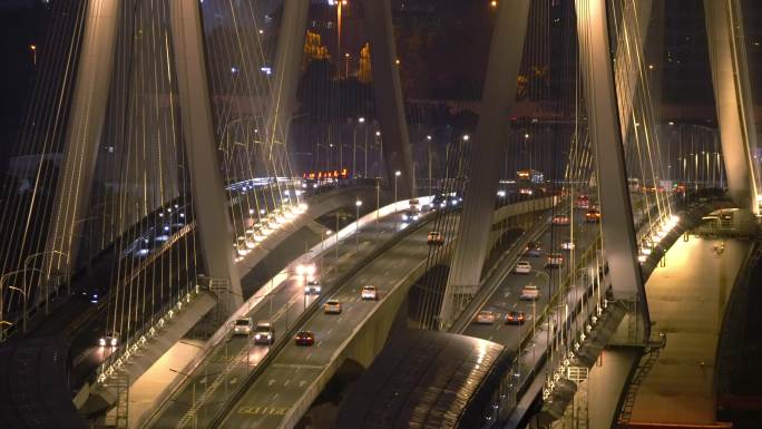 【商用超清4K】广州桥梁长焦空镜夜景