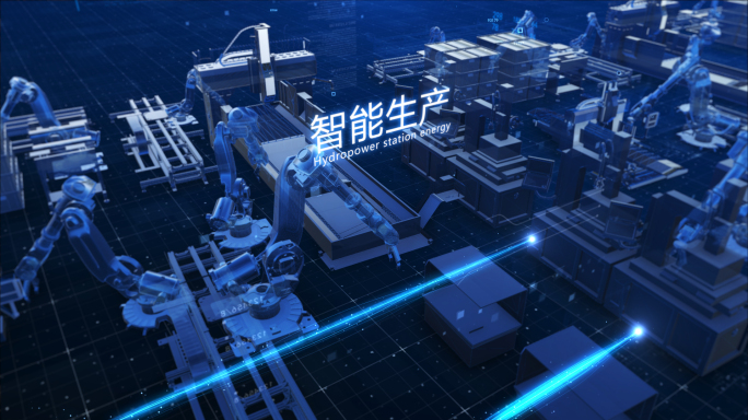 物联网智慧工业科技片头AE模板