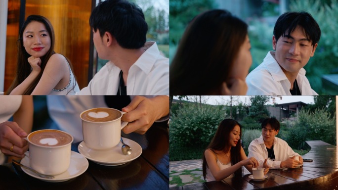 情侣约会喝咖啡