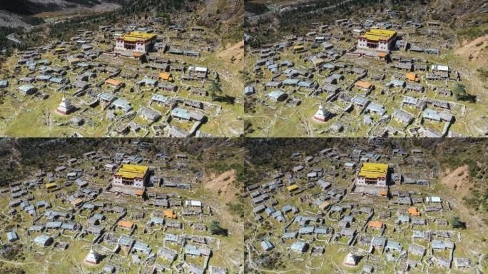 山谷中隐藏着一座古老的藏传佛教寺庙