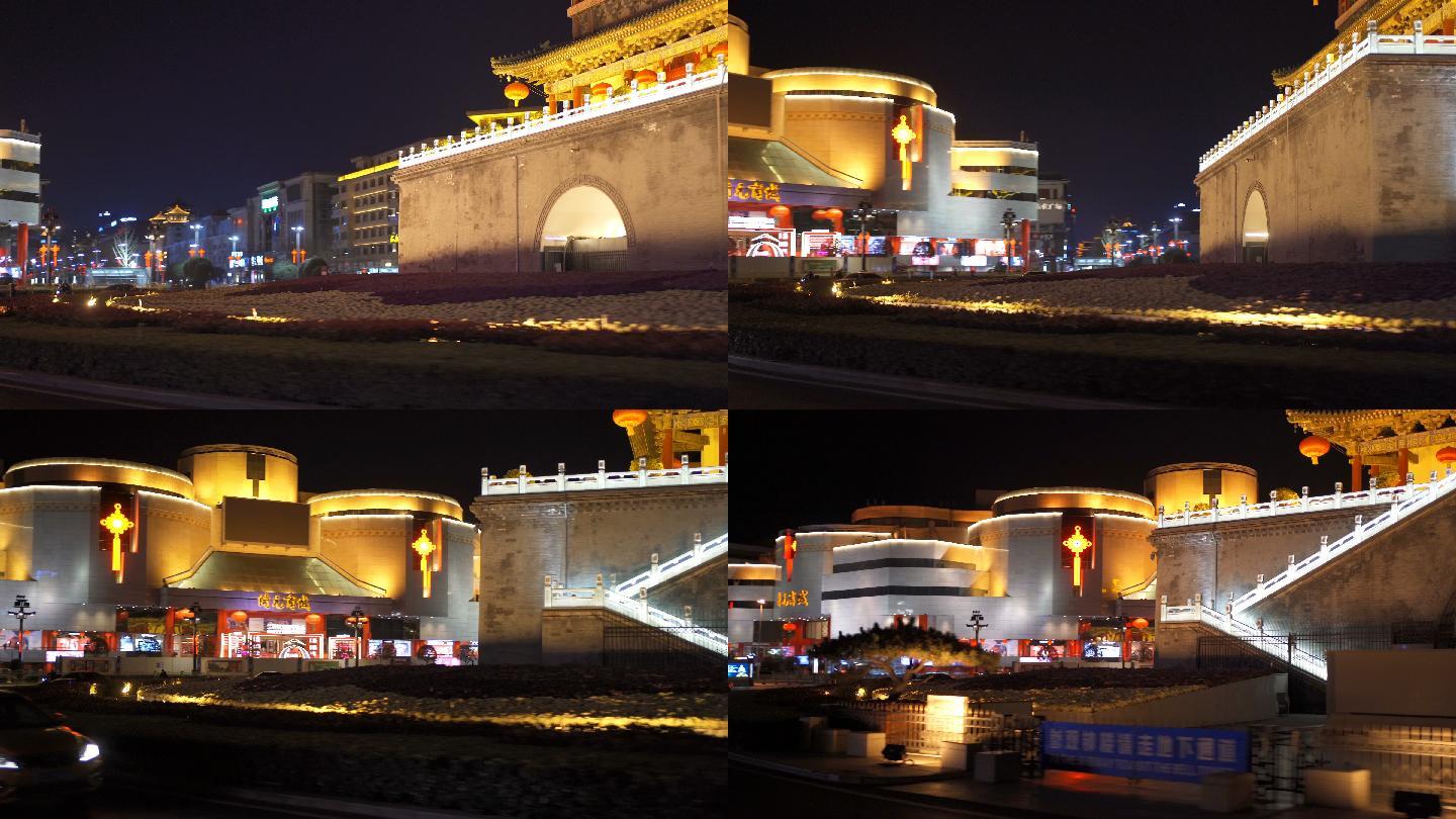 中国西安，春节期间的夜景。