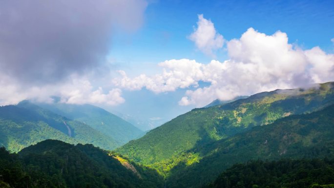 台湾自然景观山光影山谷延时