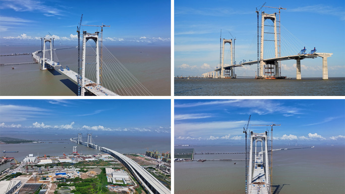 航拍深中通道2022中国桥梁超级工程合集