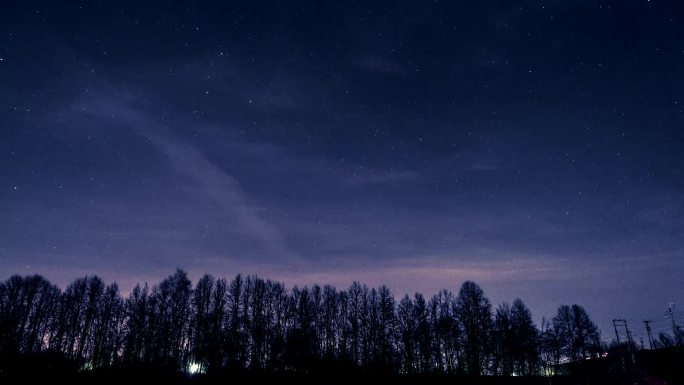 星座和飞机在天空中飞行