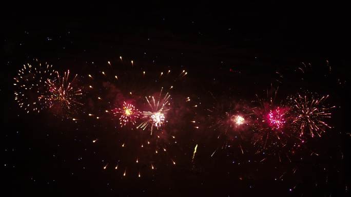 焰火表演实拍