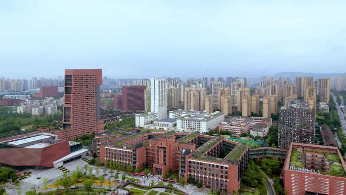 重庆大学城高新区全景航拍4K