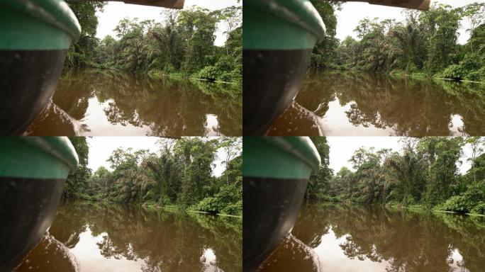 波夫拉在哥斯达黎加的河上游弋