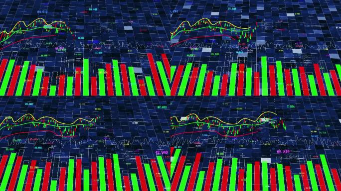 金融证券交易市场K线走势图表背景