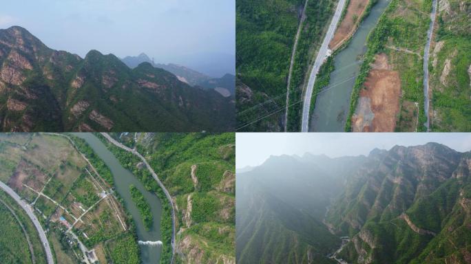 [4K]航拍素材.北京妙峰山永定河谷