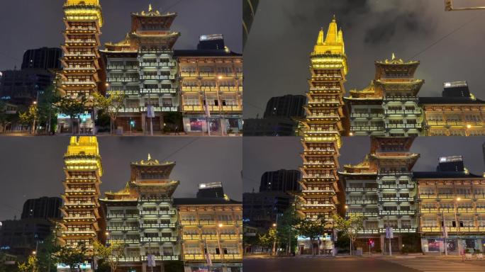 上海封城中的建筑灯光秀