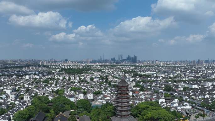 苏州 北寺塔 古城区 范围延迟 云朵