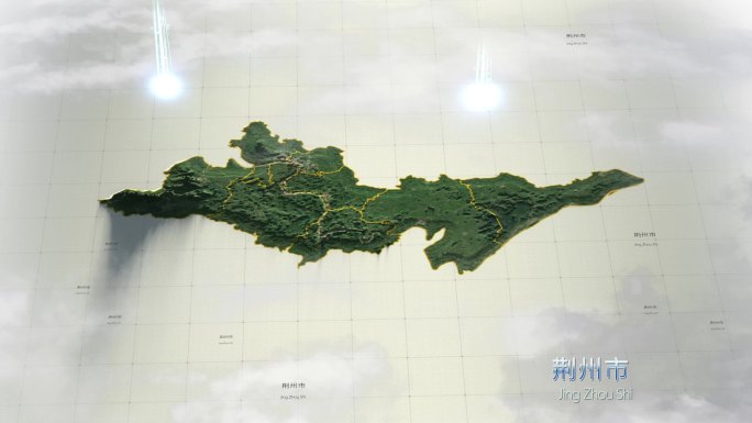 荆州市 3D地形