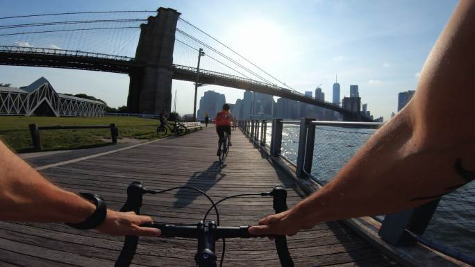 美国度假：纽约曼哈顿POV公路自行车赛