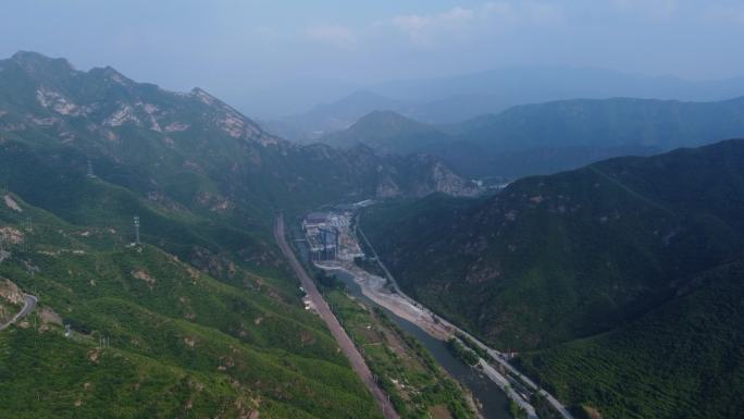 [4K]航拍素材.北京永定河谷安家庄村