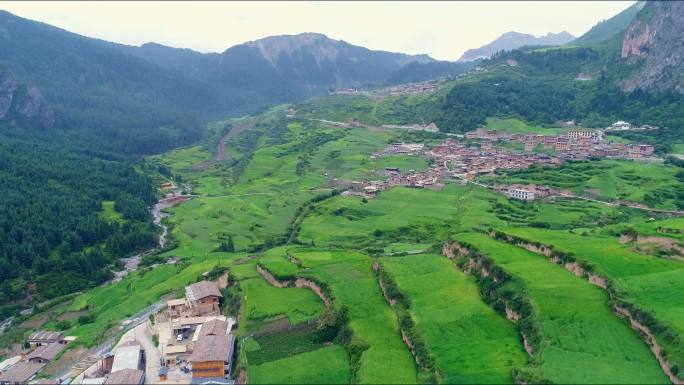 四川甘南地区扎尕那风景区航拍