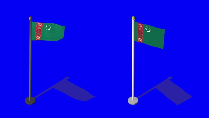 土库曼斯坦等距旗蓝色