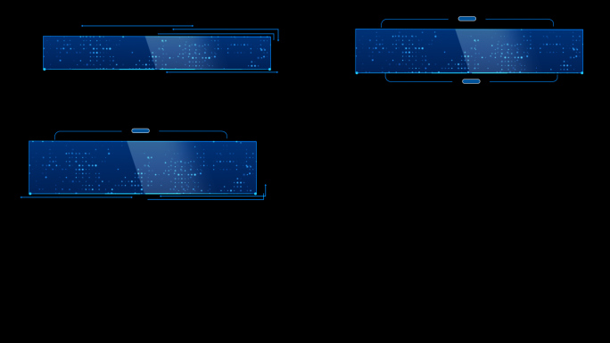 蓝色科技字幕条文字人名条姓名条视频素材