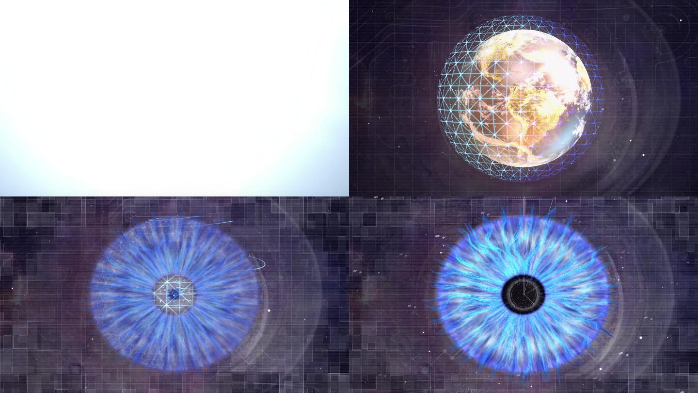 复杂接口4k瞳孔穿越穿过科幻数码太空宇宙