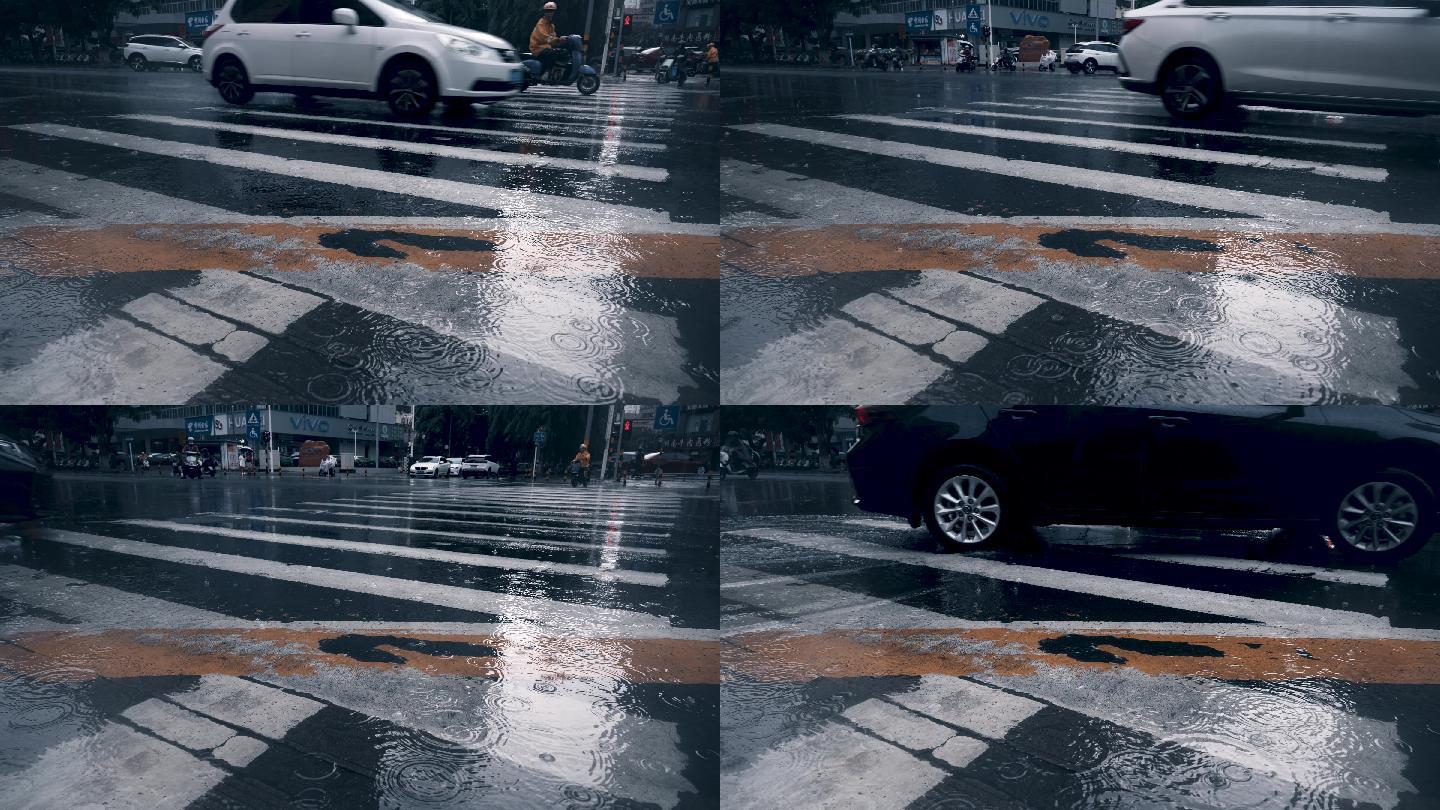 城市街道雨景