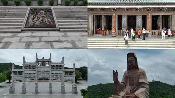 宝峰寺和南海观音航拍视频（4K素材）