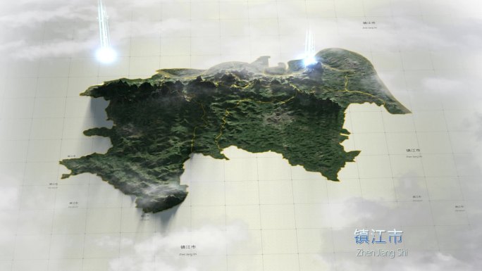 镇江市 3D地形