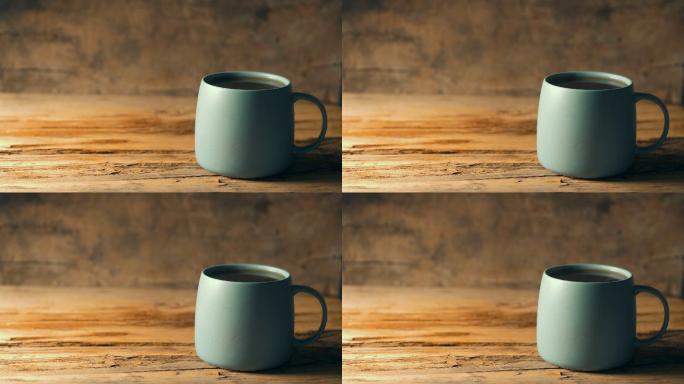 木桌咖啡杯咖啡杯
