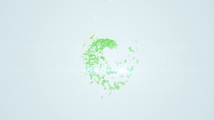 4K 绿色液体演绎LOGO