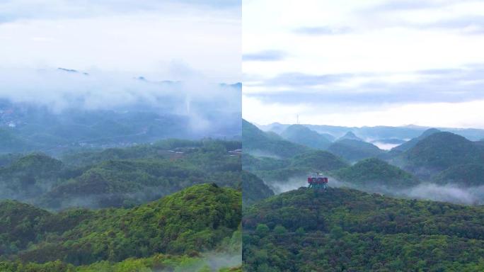 竖屏航拍贵州百里杜鹃普底景区