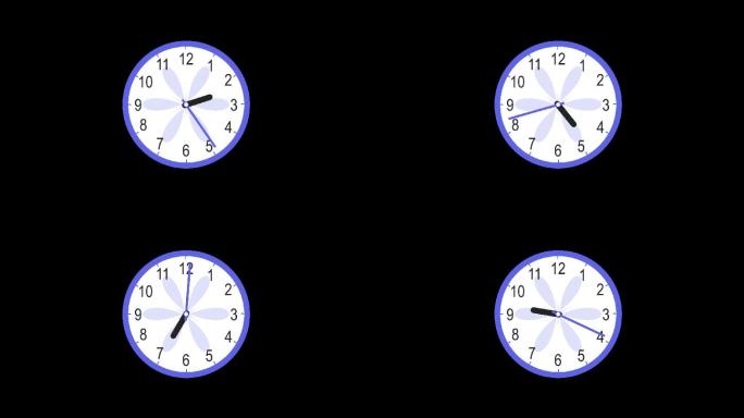 紫色圆形钟表