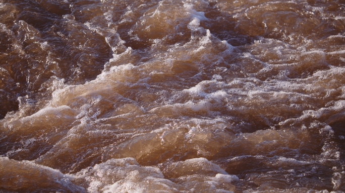 【4K】黄河水特写