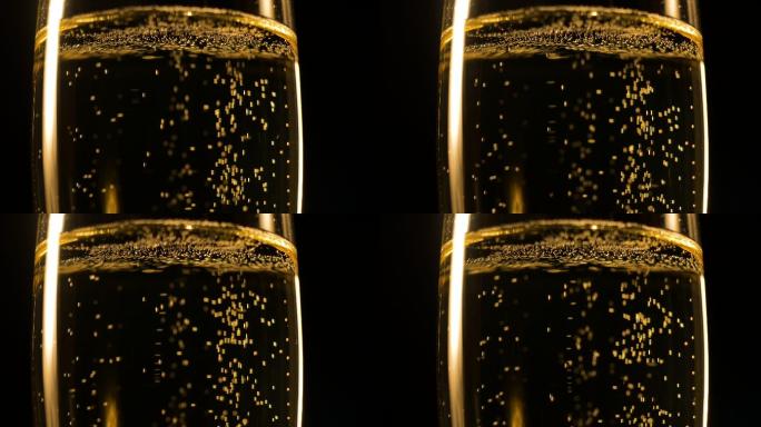 香槟特写镜头酒广告气泡恭喜