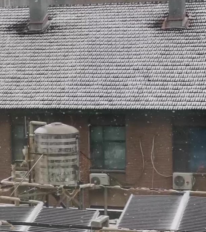 屋顶飘雪