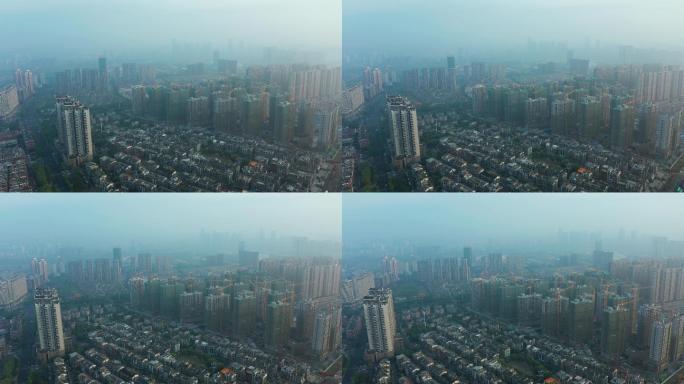 义乌江东城市建设风光航拍