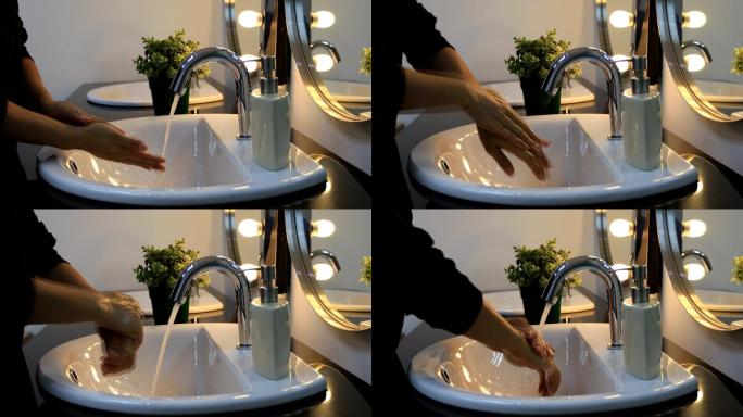 洗手。洗手洗手台