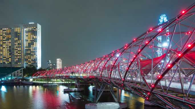 4K TL：新加坡城市的桥梁地标。