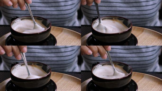 煮咖啡咖啡搅拌