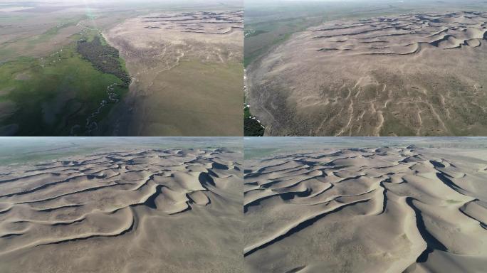 新疆哈密：被草原和河流包围的鸣沙山