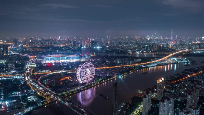 荔湾广州圆夜景延时-2