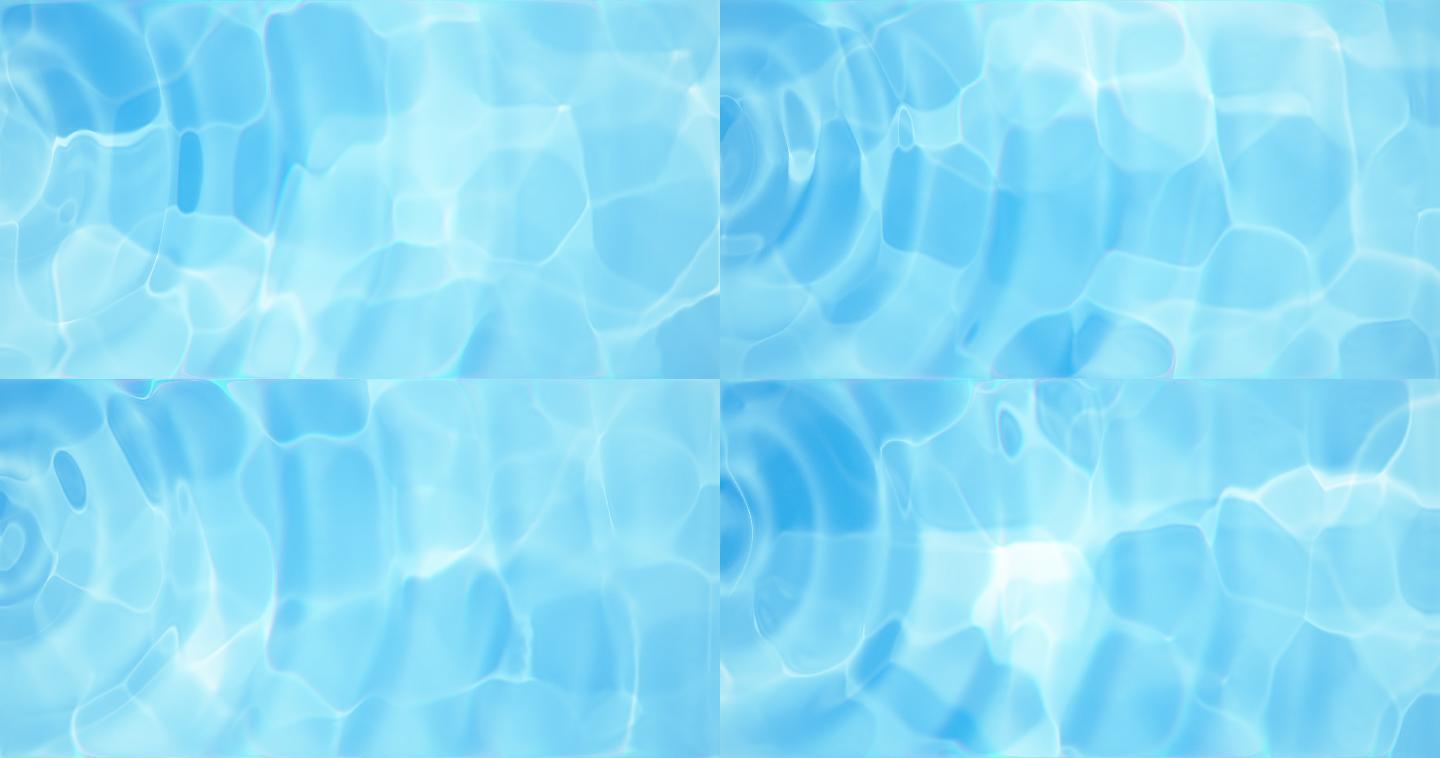 清水波纹反射蓝色水波纹