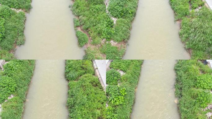 【正版素材】下雨天的河道