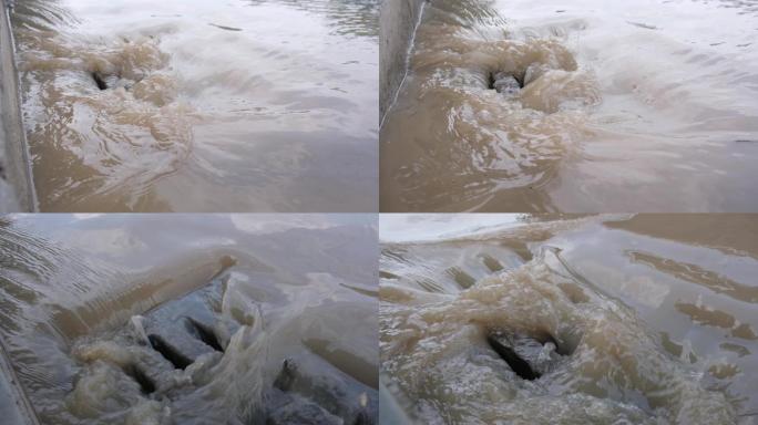 雨水流向下水道