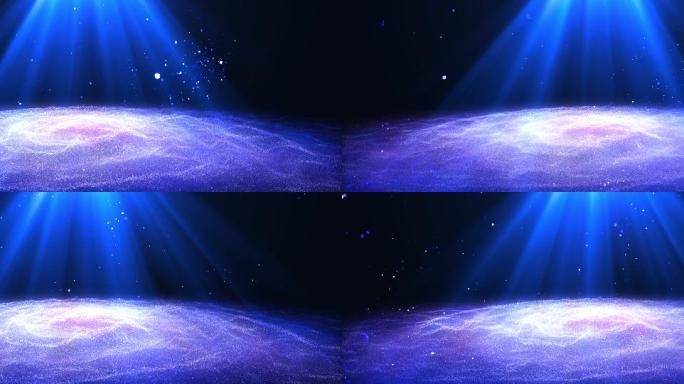 蓝色唯美星云流动线条粒子舞台背景