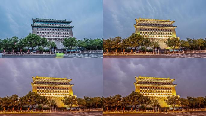 北京正阳门夜景延时摄影4K
