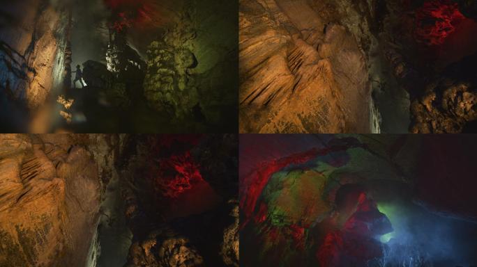 石钟乳古洞探索秘境探险喀斯特洞穴山洞