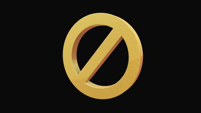 在黑色背景上旋转金色无符号图标