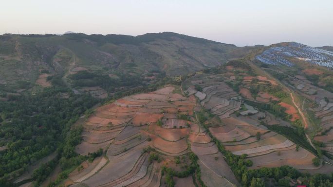 航拍乡村振兴产业苹果种植基地B